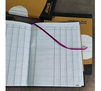 Cash Analysis Book 4 Column Across Accounting Ledger 100 Pages Hard Bounding Covering for Home Office, Daily Records Bookkeeping, Petty Cash Debit/Credit Use