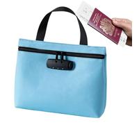 Cash Bag With Lock - Ergonomic Cash Storage Pouch With Three-Digit Lock,Large Storage Container,for Keys Jewelry Passport Documents Tickets Bankbooks