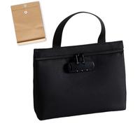 Cash Bag With Lock,Large Capacity Lockable Zipper Organizer Pouch,Travel Storage Case - for Cash Storage Keys Jewelry Passport Documents Tickets Bankbooks