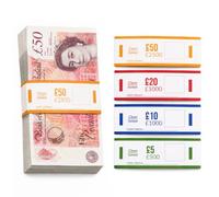 Cash Bands Currency Straps - Self Adhesive Money Bands for Bundling Banknotes - Cash Counting & Banking Straps for Retail, Cash Offices, Shops & Businesses (£50 - Orange, 50)