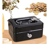 Cash Box, Lockable Cash Box, Lightweight for Change, Mini Money Safe, Money Storage Box, Lockable Cash Boxes and Check Boxes for the Safety of Cash and Values