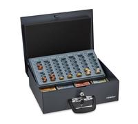 Cash box Portable Money Organizer Coin Counter Tray 4 Compartments 8 Slots