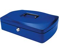 Cash Box Q-CONNECT Extra Large 325x85x235mm Blue/Office Equipment/Type-Extra Large/Shape-Rounded/Material-Metal/Colour-Blue/Dimensions (mm)-325x85x235