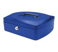 Cash Box Q-Connect Large 255X85X200mm Blue/office Equipment/type-Large/shape-Rounded/material-Metal/colour-Blue/dimensions