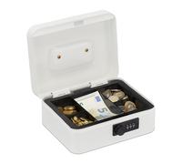 Cash box secure money tin Lockable Coin Organizer 3 compartments compact