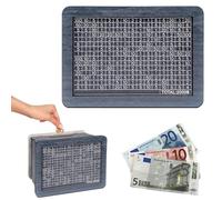 Cash Box,Vintage Wooden Reusable Container - Money Saving Coin Bank - for Bookshelf Desk Target Nightstand Bedside Women Men Adults Boys Girls