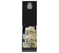 Cash Box with Lock - Safe Portable Money and Coin Box, Clear Label Tray | Small Lockable Storage for Kids, Boys, Girls, Travel, Home Office,