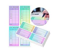 Cash Breakdown Teller Stickers 2 x 4 Inch Cash Tracker Memo Labels for Budget Planner Journey Bank Teller Cash Bill Accessory for budgeting Savings Challenge 100 Pcs