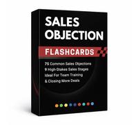 Cash Cards for Closers - 75 Sales Objection FlashCards & Training Tools for Car Salesman, B2B Cold Calling & Prospecting Sales Training Cards to Master Objection Handling and Close More Deals