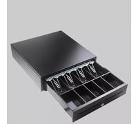 Cash Drawer， Manual Push Open Cash Register Drawer Heavy Duty Insert Tray for Small Business Retail
