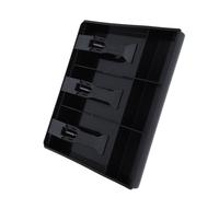 Cash Drawer Register Insert Tray Replacement 3 Bills 3 Coins Money Storage Box (Black)