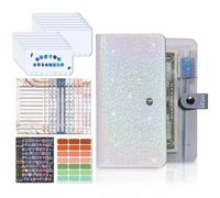 Cash Envelope Binder - A6 Budget Planning Notebook, Pocket Organizer with Zipper, Waterproof Zipper Envelope | Excellent Gift Choice Money Management Planner for Household Office Use at School