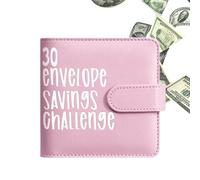 Cash Envelope Binder For Savings Challenge - 30 Day Savings Planner With 30 Envelopes, Money Organizer | Waterproof Personal Finance Management Binder,Notebook