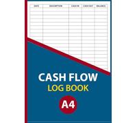 Cash Flow Log Book A4: Cash Flow Notebook for Business | 5 Column Payment Record | Petty Cash Ledger | Petty Cash Log Book For Small Business Accounting Purposes | Simple Book keeping Record Journal