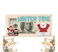 Cash Holder for Christmas - Wooden Surprise Money Holder Cash,7 X 3.5 Inches Cute Money Holder Decorations for Mom, Dad, Friends