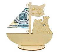 Cash Holder, Money Holder - Wooden Boat Money Holder | Wooden Boat Figure Money Holder, Animal Ship Purse, Desk Decoration, Money Holder