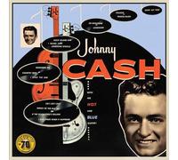 CASH JOHNNY - WITH HIS HOT BLUE GUITAR CO - Vinyl Record - B3447z