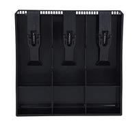 Cash Money Tray, Plastic Lightweight Convenient 3 Bills 3 Coins Money Storage Box Cash Drawer Register Drawer Insert Portable Currency Replacement Tray Storage Case(Black)