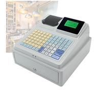 Cash Register 81 Keys LED Digital Display English for Restaurant Supermarket Retail, Basic Electronic Cash Register Till