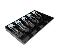 Cash Register Drawer Insert Tray, Cash Drawer Tray Money Organizer Portable Currency Till Replacement Five Compartment Currency Storage Box for Money Storage
