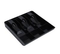 Cash Register Drawer Insert Tray Replacement 3 Bills 3 CoinsMoney Storage Box, Drawer Register Insert Tray Storage Case with Clip (Black)