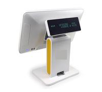 Cash Register, POS System 15.6" Touch Screen Cash Register with VFD Display(Dual Lines 40 Characters) for Retaiers Restuarant Hotel for Small Business, Retail, Restaurant, Salon(4G 64G J1900 WiFi)
