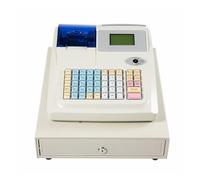 Cash Register, Small Digital Keyboard Integrated Bill Supermarket Register,for Small Businesses(Grey White)