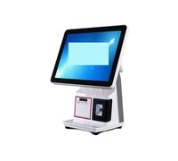 Cash Register, Smart Touch Screen Cash Register, Supermarket Convenience Store Retail Scan Code Catering Milk Tea Clothing Takeaway Cash Register(Dual Screen)
