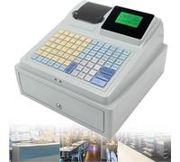 Cash Register Till for Small Business, 81 Keys Electronic Cash Register with Drawer, Ideal for Restaurants, Supermarkets, LED Commercial Cash Register