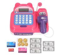 Cash Register Toy, Pretends Plays Calculator Register Supermarket Checkout Toys with Microphone Sounds for Boys Girls Toddlers (01)
