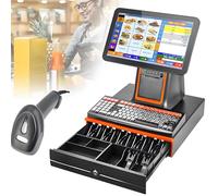 Cash Register with 15.6 Inch Touch Screen, 58mm Thermal Printer, Adjustable Angle for Retail and Small Business