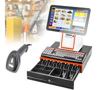 Cash Register with 15.6 Inch Touch Screen, 58mm Thermal Printer, Adjustable Angle for Retail and Small Business