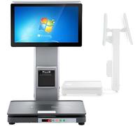 Cash Register with Dual-Sided Display, 15.6-Inch Screen, 58mm Printer, 8GB RAM, 128GB Storage, Electronic Price Computing Scale, Multiple Ports, 1366 x 768 Resolution