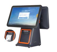 Cash Register with Thermal Printer, 15.6 Touch Screen, Dual-screen, Handheld Scanner - Smart Point of Sale Terminal
