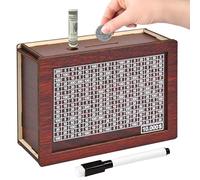 cash vault wooden savings box 10000