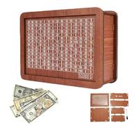 Cash Volt Wooden Box, Cash Vault Wooden Savings Box, 10000 Savings Challenge Box, Cash Volt Wooden Box, Cash Vault Savings Box 10000, Money Box with Counting Target