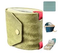 Cash Wrap Wallet Handmade Leather Fast Access Money Holder with Clasp Holder Handy Purse Bands Wallet Organizer Holds 1-99 Bills for Men/Women with Card Storage Bag, Yellow, Fashion