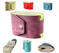 Cash Wrap Wallet with Clasp,The Cash Wrap Wallet,Fast Access Money Holder for Cash,Handy Purse Bands with Magnetic Clasp, Leather Handy Organizer (2pcs (Purple)