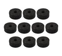 CashBeat 10 Pcs Black Soft Cymbal Stand Felt Washers, Round Drum Felts Replacement, Protect Cymbals & Enhance Sound, Essential Accessories for Drummers