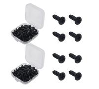 CashBeat 100-Pack Guitar/Bass Pickguard Screws - Black Mounting Hardware Set, Fit for Fender Strat/Tele & Gibson Les Paul/SG
