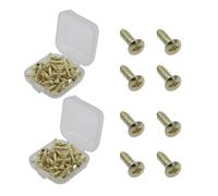 CashBeat 100-Pack Guitar/Bass Pickguard Screws - Gold Mounting Hardware Set, Fit for Fender Strat/Tele & Gibson Les Paul/SG