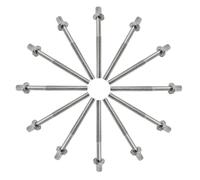 CashBeat 12-Pack Drum Tension Rods, M6X50 mm Stainless Steel Drum Tight Screw, Essential Percussion Instrument Replacement Parts