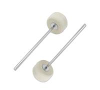 CashBeat 2 Pieces White Felt Bass Drum Pedal Beaters, Give Your Kick Drum a Warm, Vintage Tone and Excellent Articulation