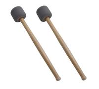 CashBeat 2Pcs 12.8" Drum Mallets, Lightweight Wood Handle Solid Foam Head Bass Percussion Sticks for Bands, Orchestras, Drummers, Grey