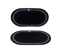 CashBeat 2Pcs High-Strength Fiber Bass Drum Double Pedal Patch, 6.1" x 3.5" Self-Adhesive Drumhead Mute Pad, Durable & Effective Percussion Accessories for Replacement Kick Drum, Black