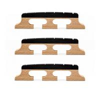 CashBeat 3Pcs 6-String Banjo Bridge Ebony Maple, Universal Fit Banjolele