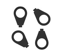 CashBeat 4pcs Black Guitar Knobs Pointer Indicator Plates, 3/8" Electric Guitar Control Knob Position Pointers, 9.7mm Diameter Washers Compatible with Gibson Les Paul Parts, Nickel