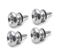 CashBeat 4Pcs Silver Mushroom Head Guitar Strap Locks, Metal Guitar Strap Buttons Security System for Electric Guitar, Acoustic Guitar, Bass, Ukulele