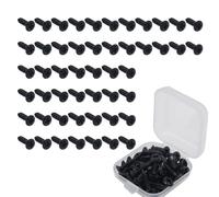 CashBeat 50-Pack Guitar/Bass Pickguard Screws - Black Mounting Hardware Set, Fit for Fender Strat/Tele & Gibson Les Paul/SG
