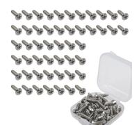 CashBeat 50-Pack Guitar/Bass Pickguard Screws - Silver Mounting Hardware Set, Fit for Fender Strat/Tele & Gibson Les Paul/SG